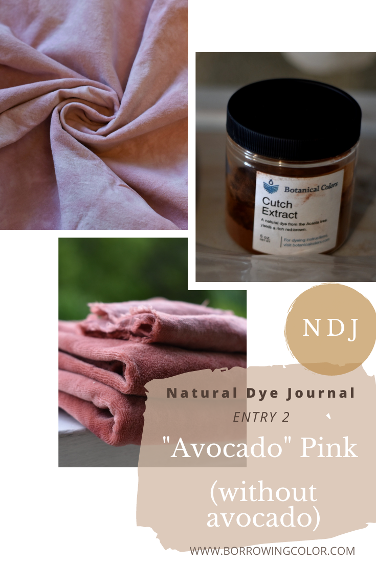 Natural Dye Journal Entry 2: “Avocado” Pink Natural Dye (without avocado)